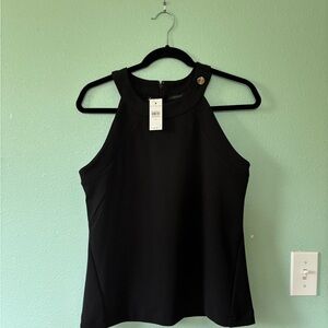 Ann Taylor Black Sleeveless Blouse